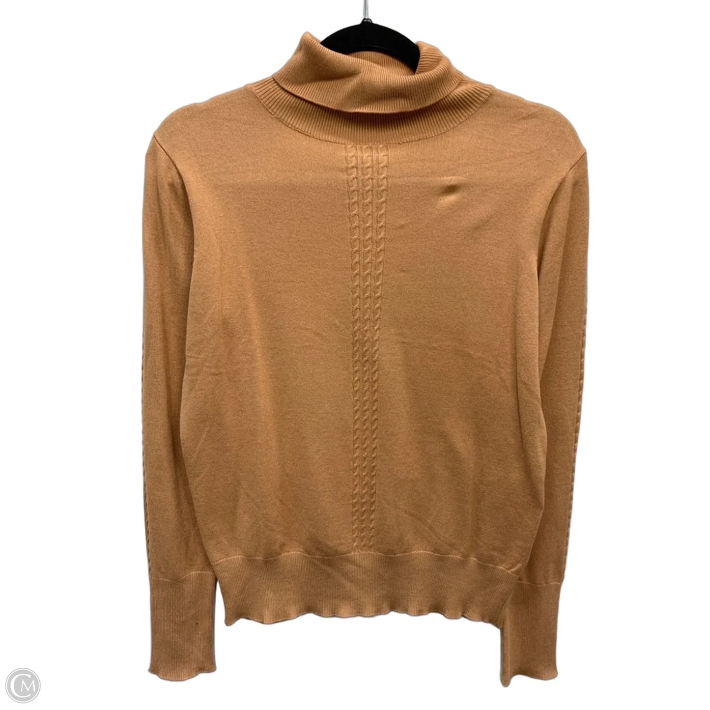 Top Long Sleeve By Cmc In Tan, Size: M
