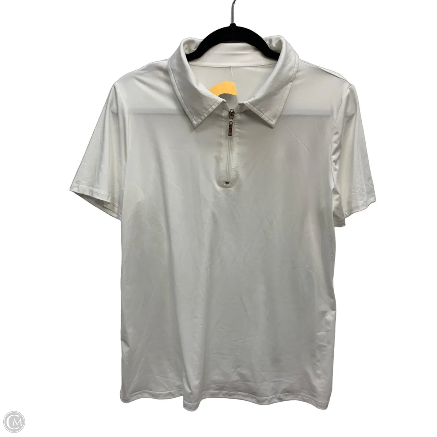 Top Short Sleeve By Clothes Mentor In White, Size: M