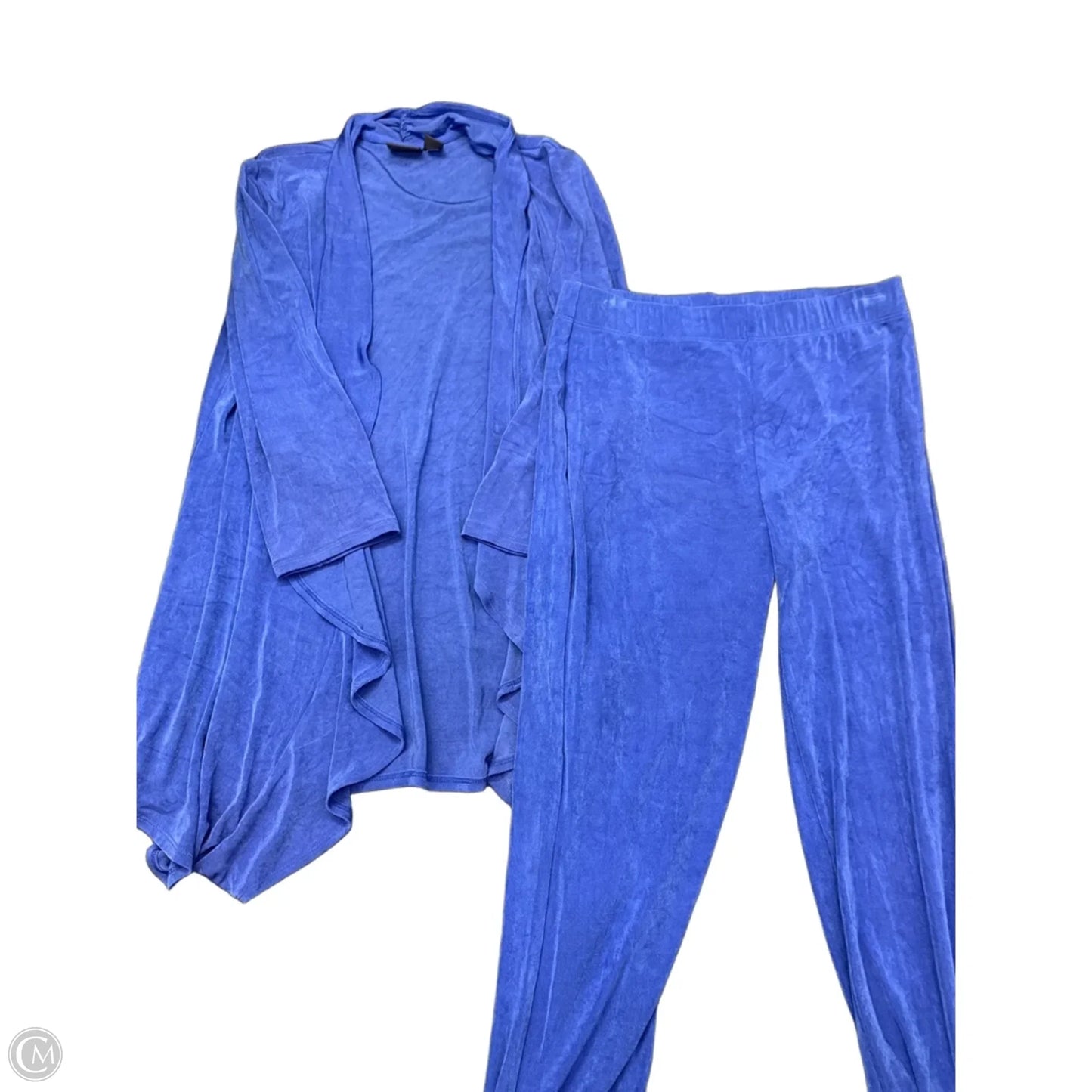 Top 2pc Long Sleeve By Chicos In Blue, Size: 8