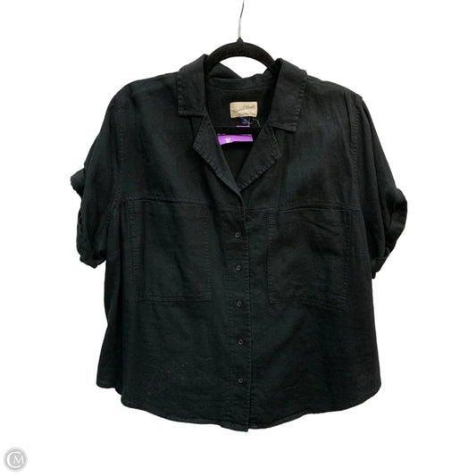 Top Short Sleeve By Universal Thread In Black, Size: Xxl
