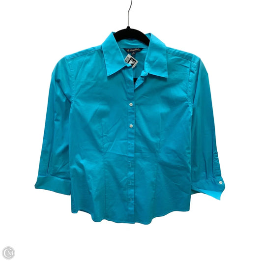 Top Long Sleeve By Brooks Brothers In Blue, Size: 0