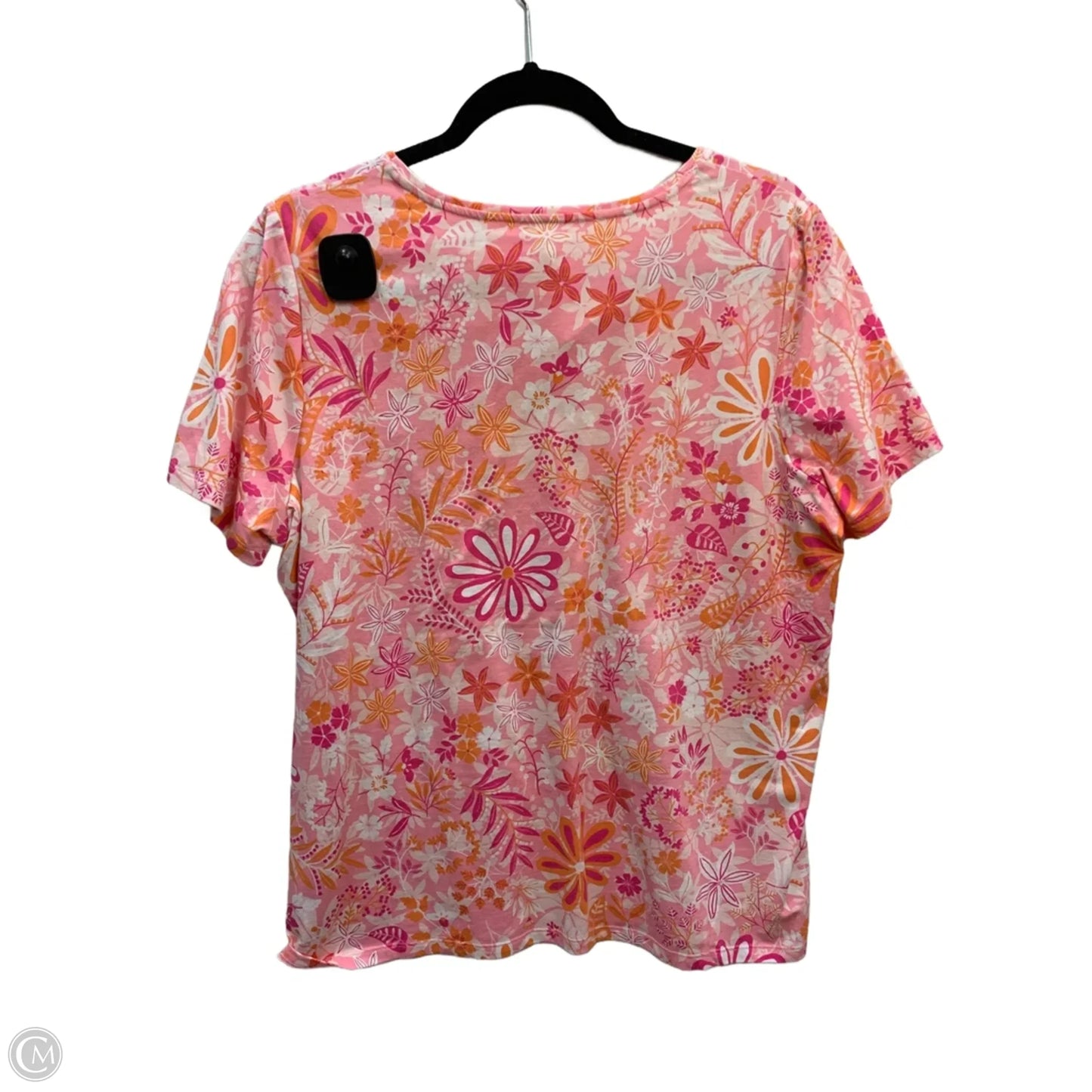 Top Short Sleeve By Talbots In Pink, Size: 1x