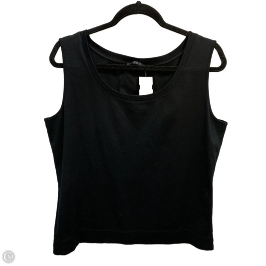 Top Sleeveless Designer By Lafayette 148 In Black, Size: Xl
