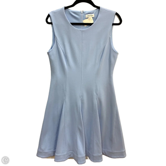 Dress Casual Midi By Calvin Klein In Blue, Size: 12