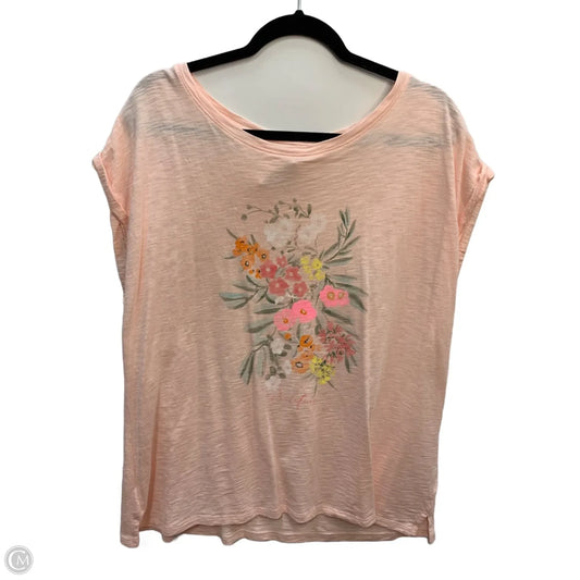 Top Short Sleeve By Talbots In Pink, Size: 1x