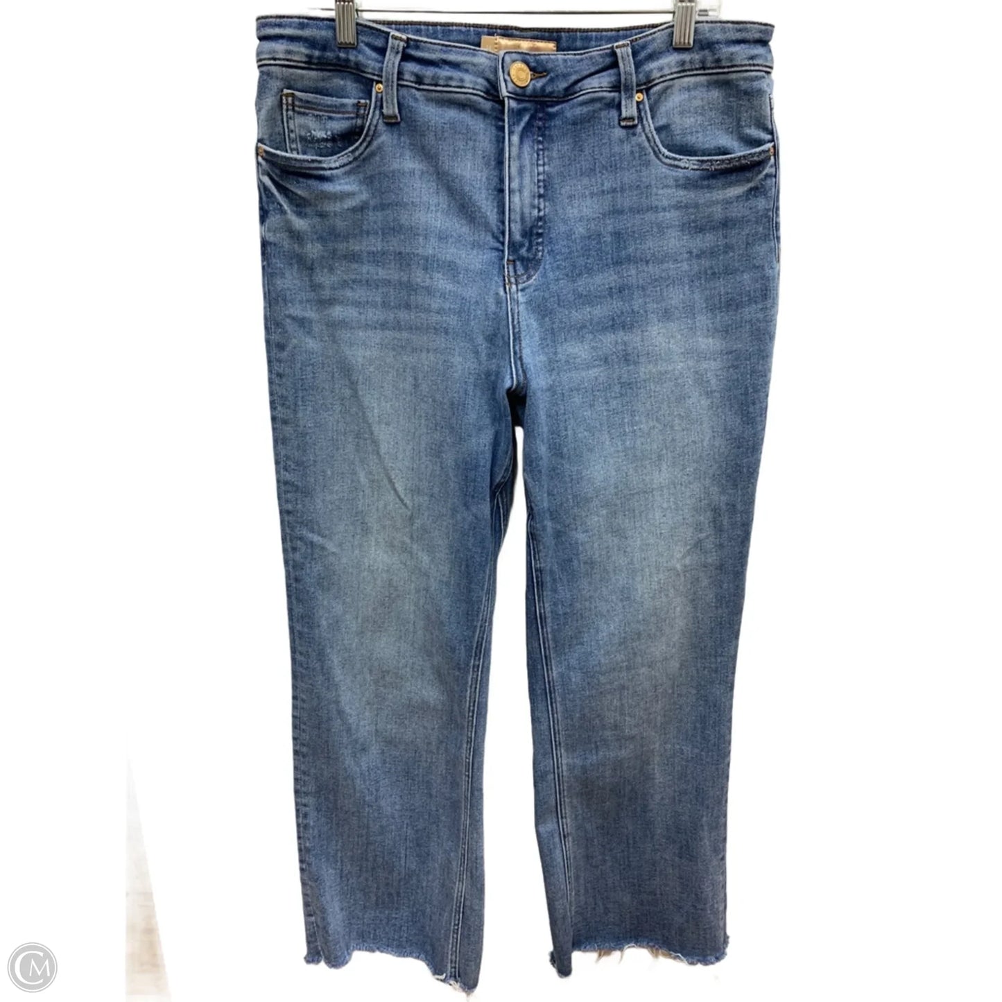 Jeans Straight By Kut In Blue Denim, Size: 14