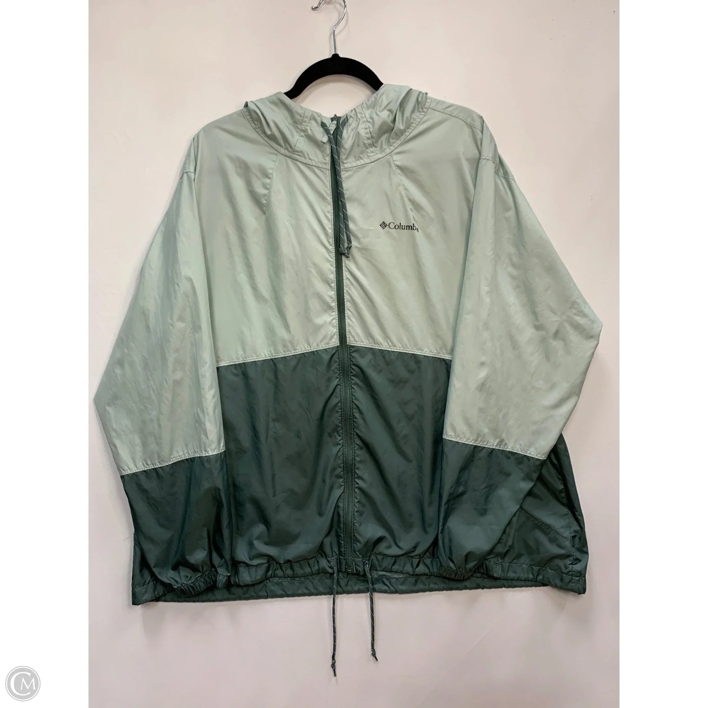 Coat Raincoat By Columbia In Green, Size: 2x