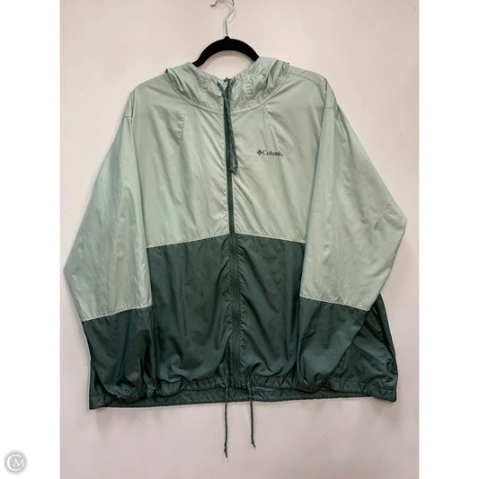 Coat Raincoat By Columbia In Green, Size: 2x