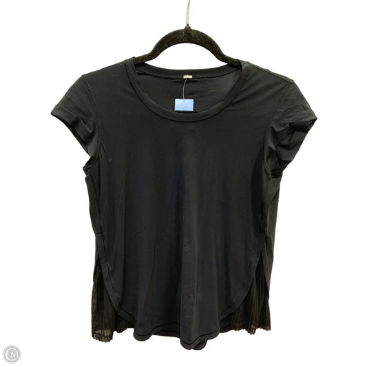 Athletic Top Short Sleeve By Lululemon In Black, Size: 4