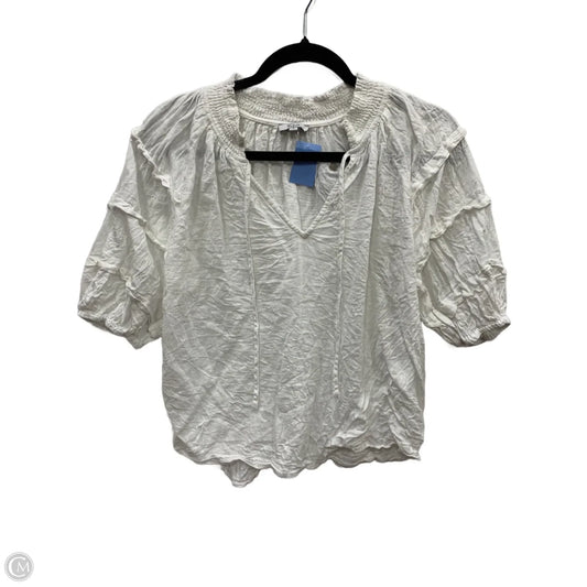 Blouse Short Sleeve By Rails In White, Size: S