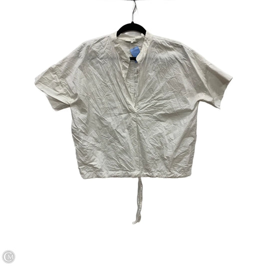 Blouse Short Sleeve By Vince In White, Size: 5