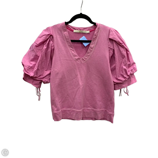 Top Short Sleeve By Marie Oliver In Pink, Size: M
