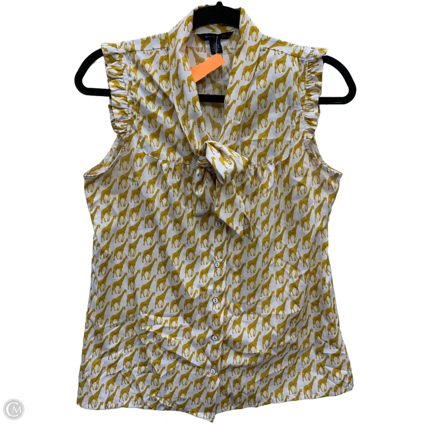 Top Sleeveless By Tommy Hilfiger In Animal Print, Size: M