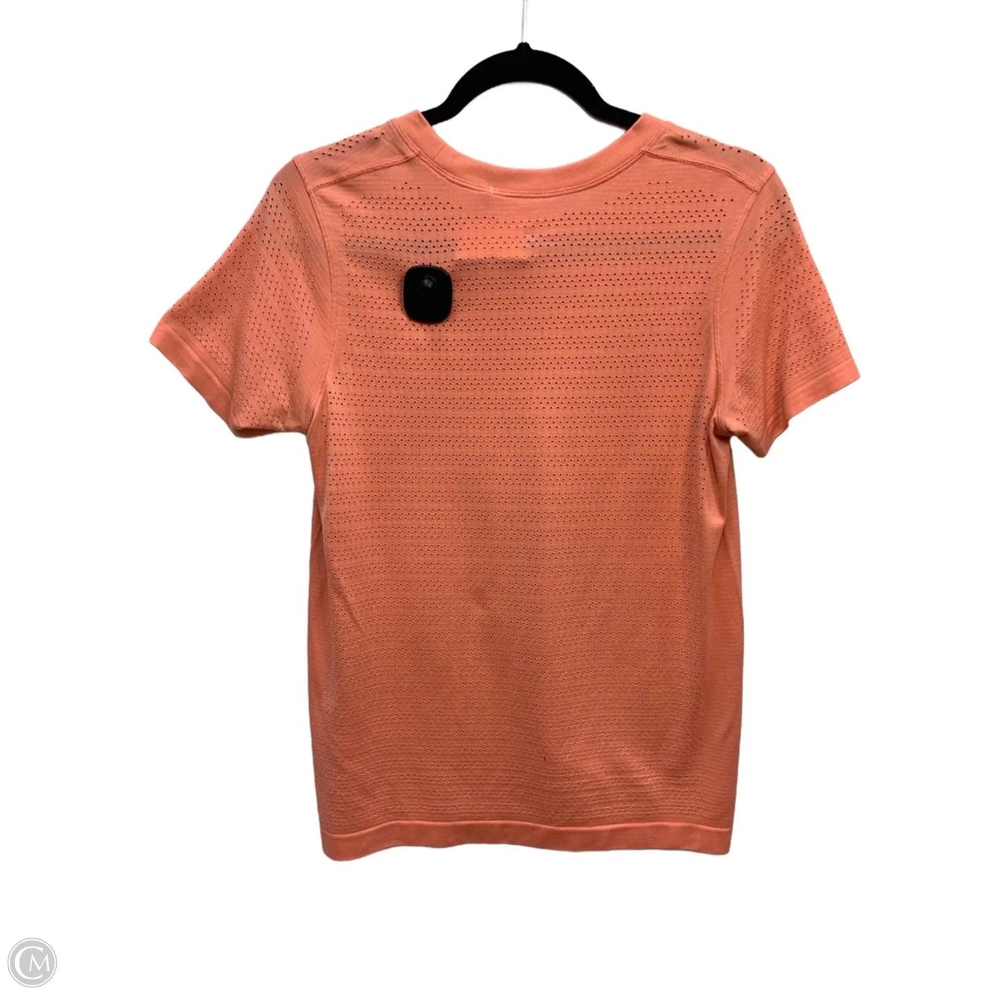 Athletic Top Short Sleeve By Lululemon In Coral, Size: M