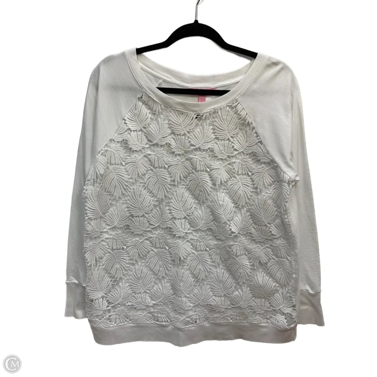Sweatshirt Designer By Lilly Pulitzer In White, Size: L