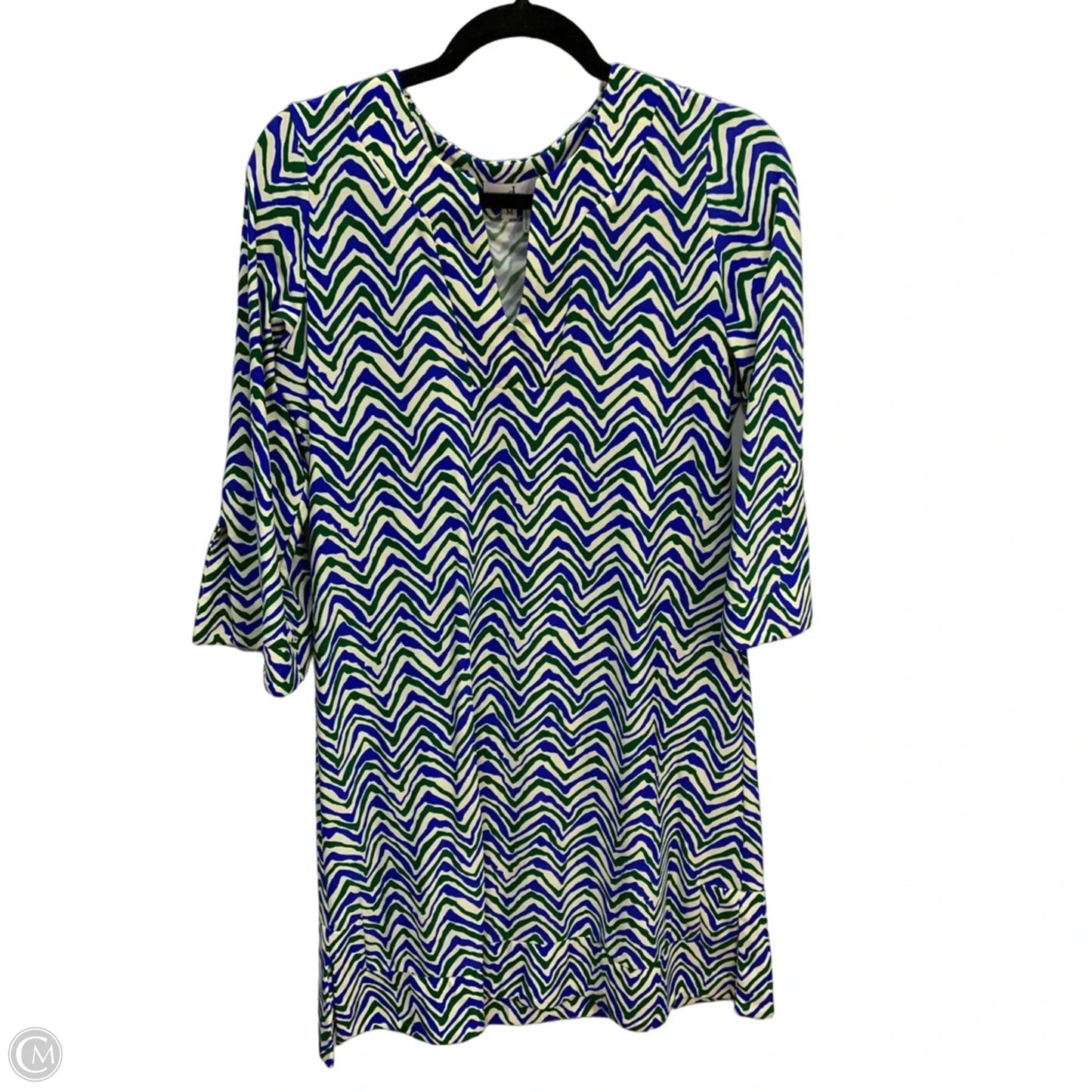 Dress Casual Midi By Jude Connally In Blue & Green, Size: M