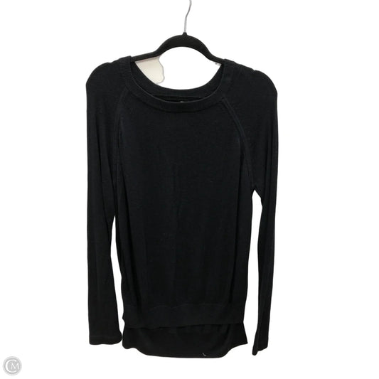 Athletic Top Long Sleeve Crewneck By Lululemon In Black, Size: 4