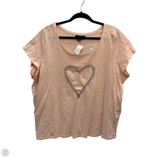 Top Short Sleeve By Ellos In Pink, Size: 1x