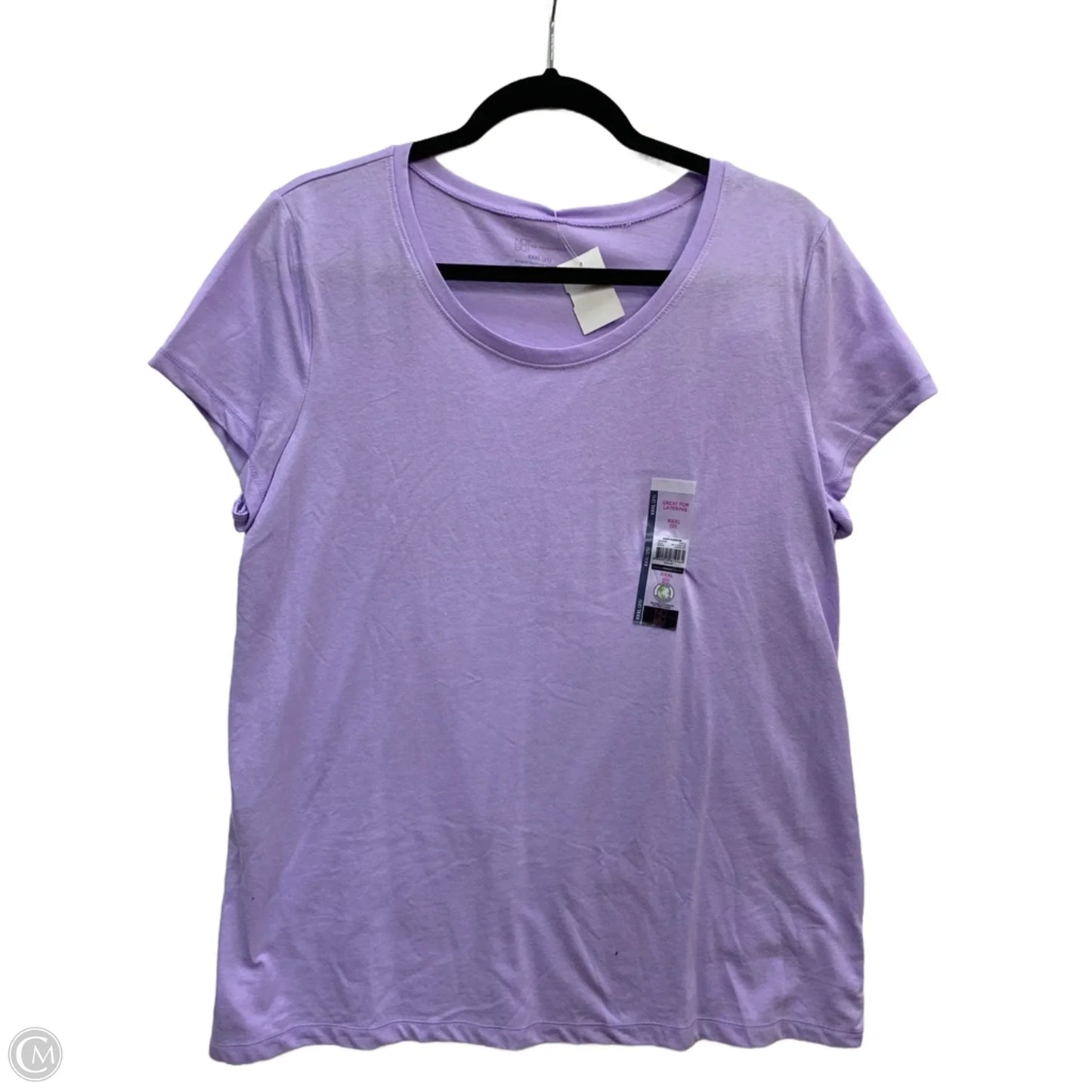 Top Short Sleeve Basic By No Boundaries In Purple, Size: 2x