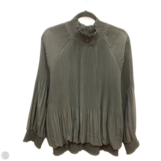 Blouse Long Sleeve By Clothes Mentor In Black, Size: 1x