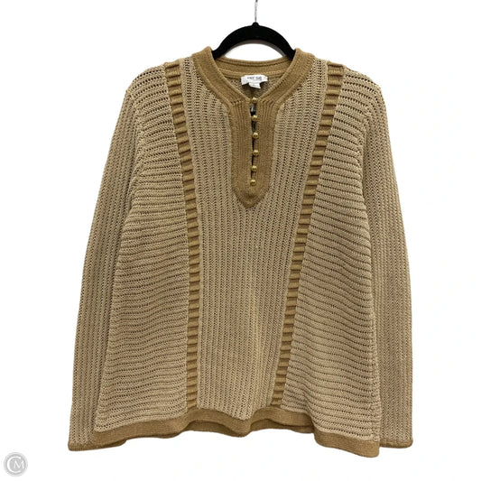 Sweater By Per Se In Gold, Size: L