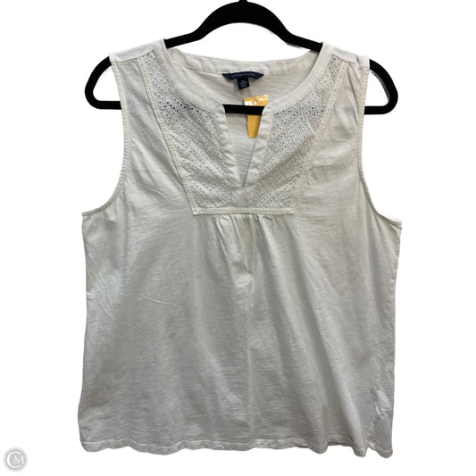 Top Sleeveless By Tommy Hilfiger In White, Size: Xl