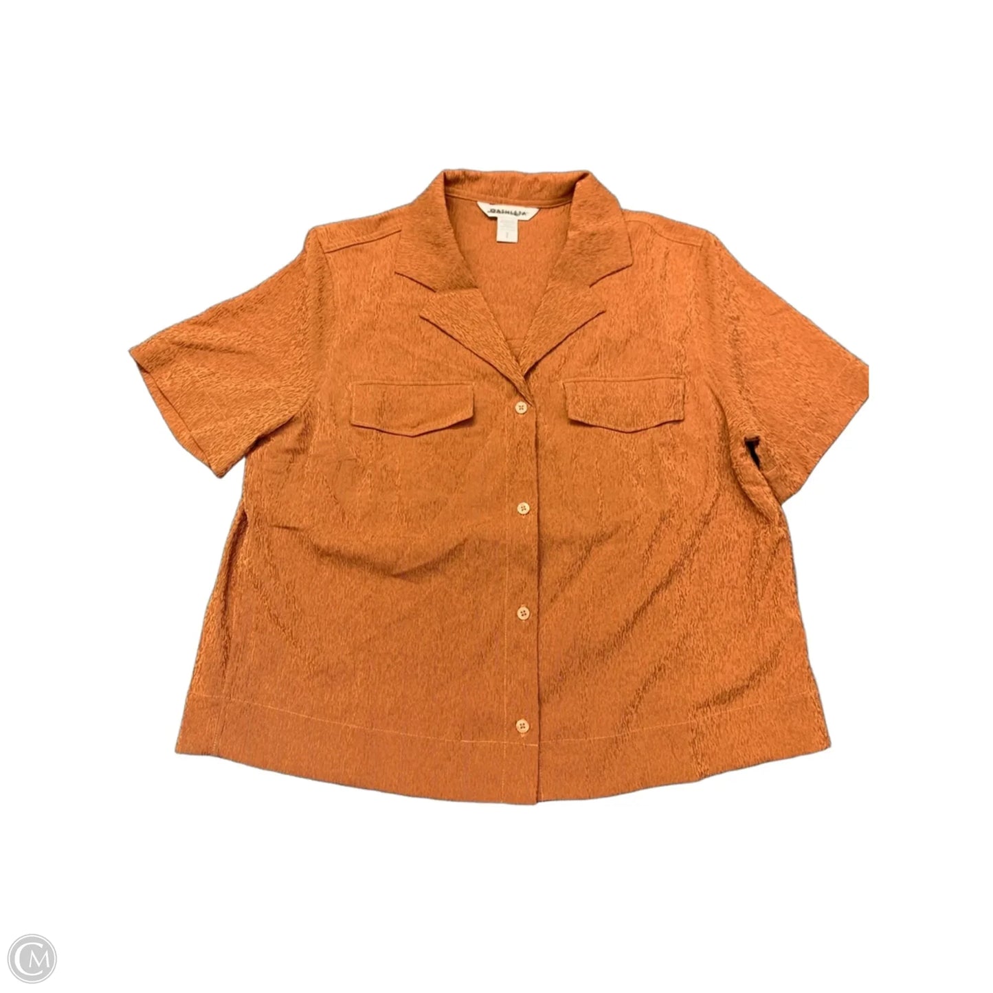 Top Short Sleeve By Athleta In Orange, Size: S