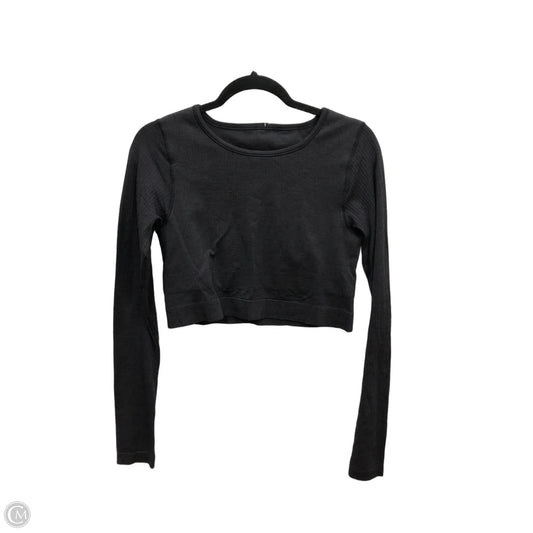 Athletic Top Long Sleeve Collar By Lululemon In Black, Size: L