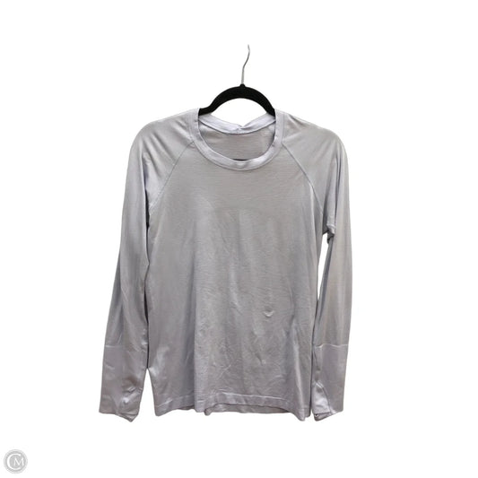 Athletic Top Long Sleeve Collar By Lululemon In Purple, Size: L