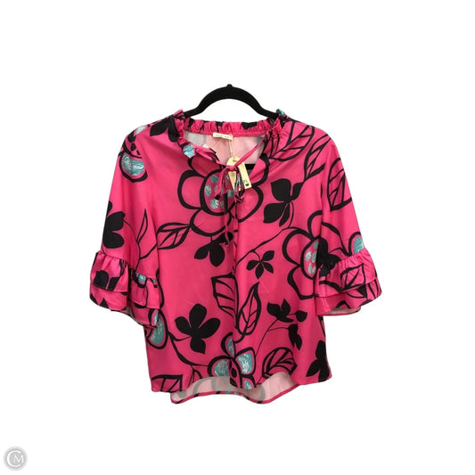 Blouse Short Sleeve By Jodifl In Pink, Size: S