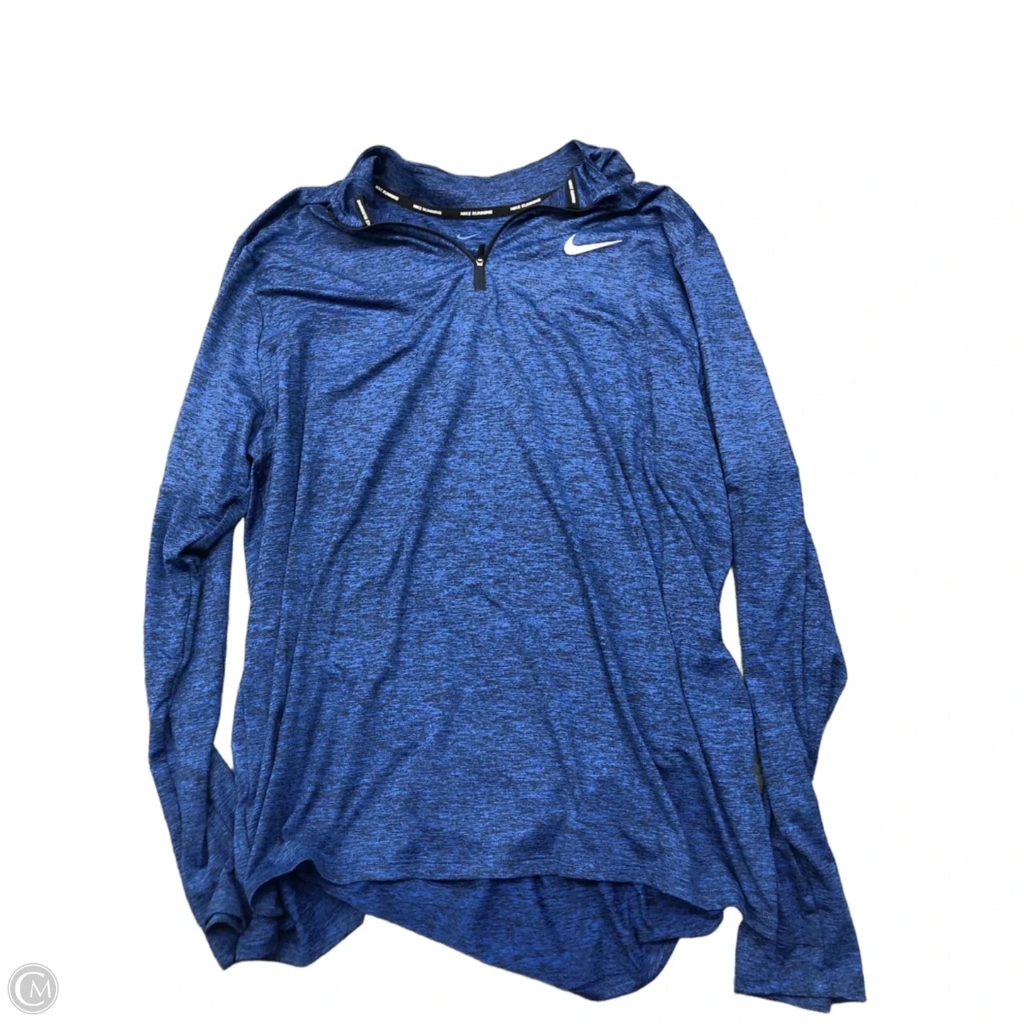 Athletic Sweatshirt Collar By Nike In Blue, Size: Xl