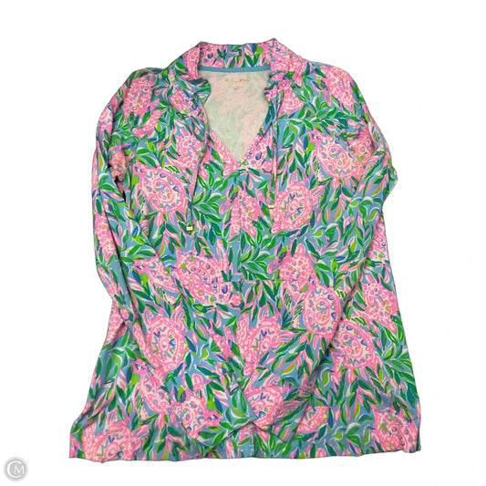 Sweatshirt Designer By Lilly Pulitzer In Blue & Pink, Size: L