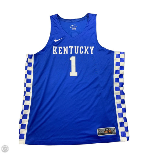 Top Short Sleeve By Nike Apparel In Blue, Size: Xxl