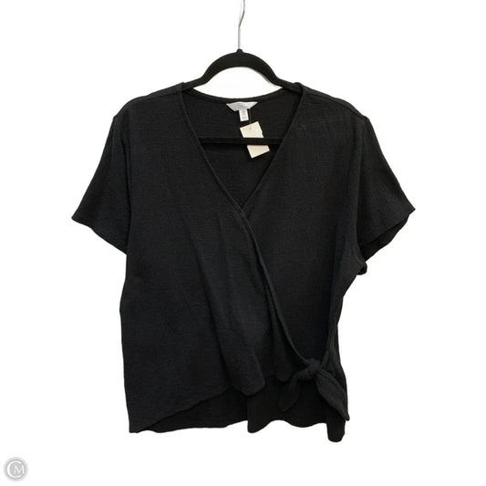 Top Short Sleeve By Time And Tru In Black, Size: Xxl
