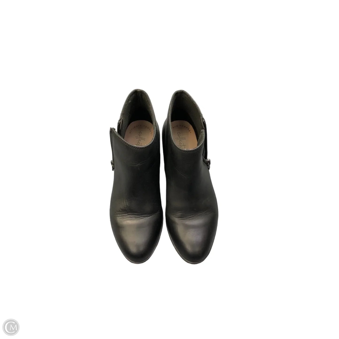 Boots Ankle Heels By Clarks In Black, Size: 6.5