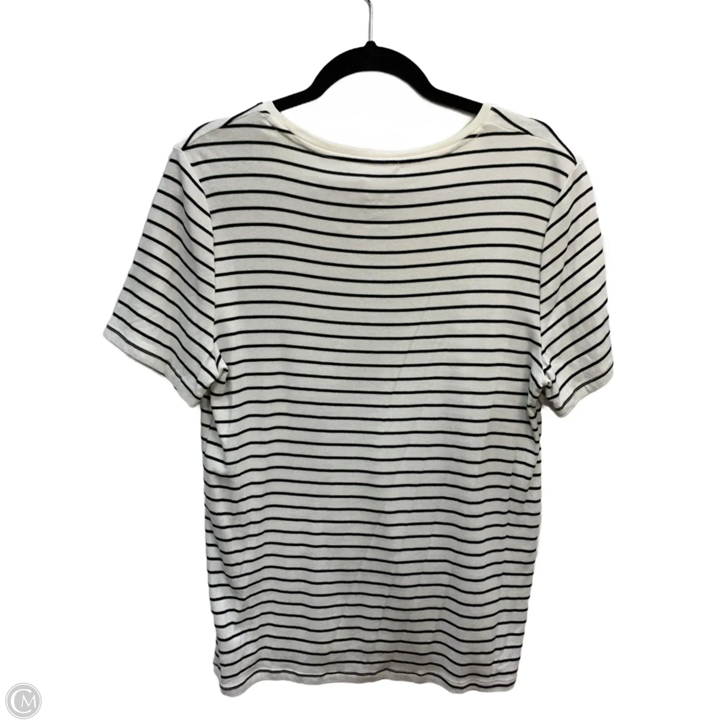 Top Short Sleeve Basic By A New Day In Striped Pattern, Size: Xxl