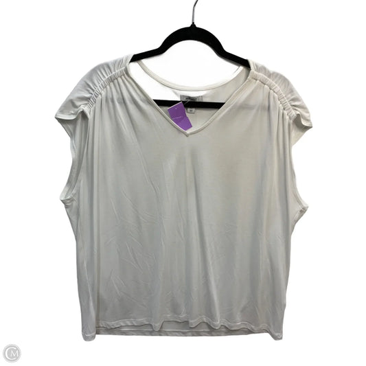 Top Short Sleeve By Nine West In White, Size: Xl