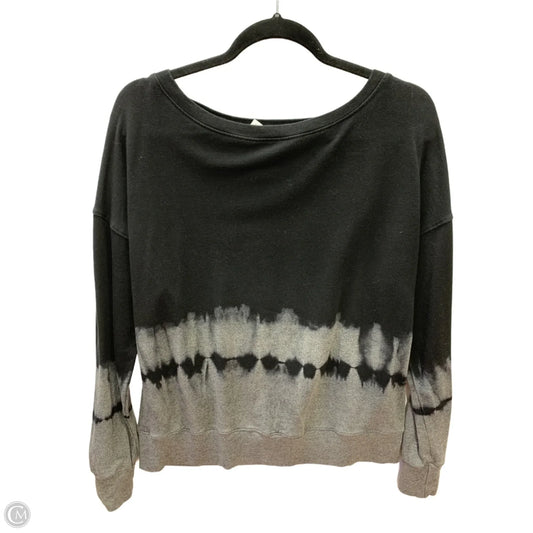 Sweatshirt Crewneck By Sundry In Black & Grey, Size: 0