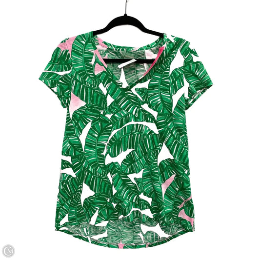 Top Short Sleeve Designer By Lilly Pulitzer In Green, Size: Xs