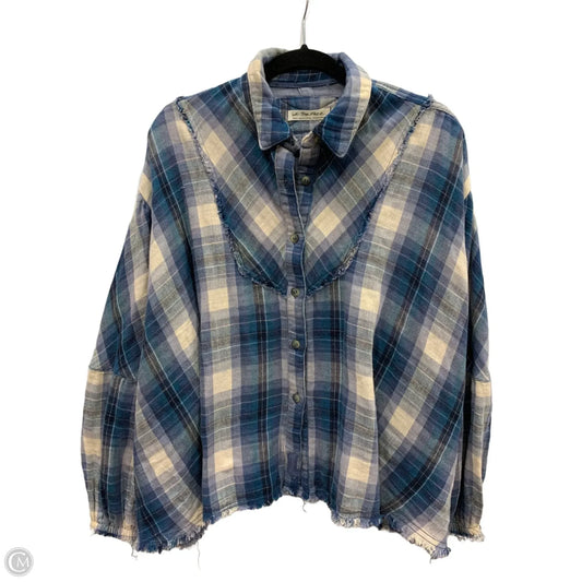 Jacket Shirt By We The Free In Blue, Size: S