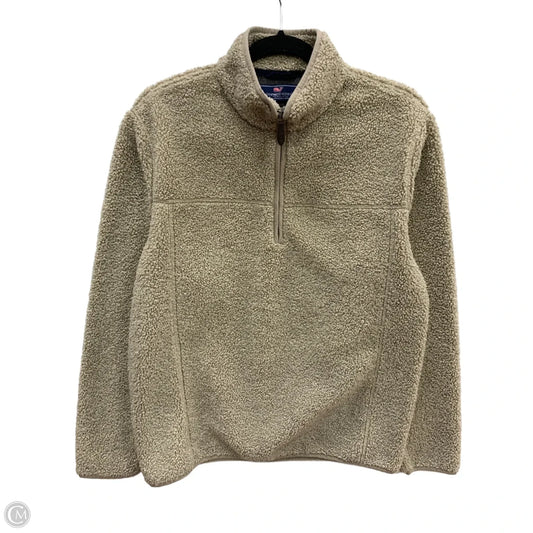 Sweatshirt Collar By Vineyard Vines In Tan, Size: S