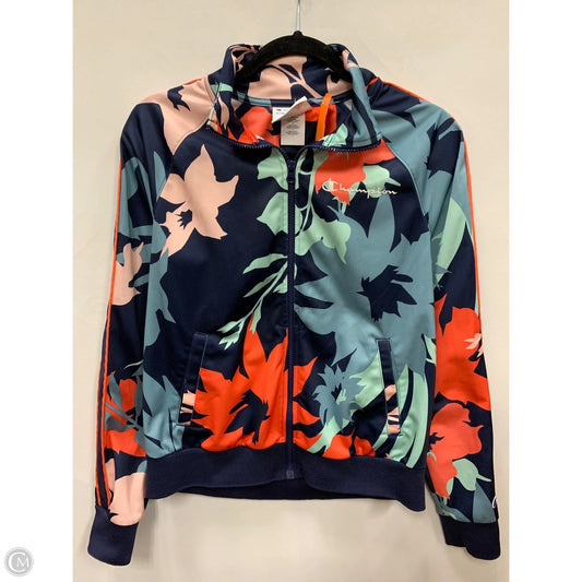 Athletic Jacket By Champion In Blue & Orange, Size: S