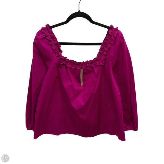 Top Long Sleeve By J. Crew In Purple, Size: M