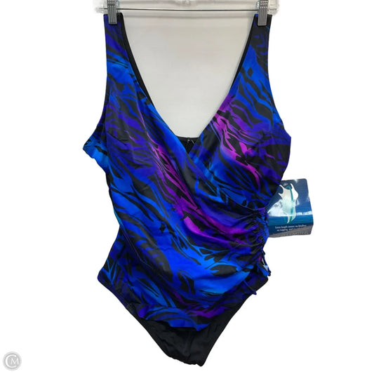 Swimsuit By Clothes Mentor In Blue & Purple, Size: 20