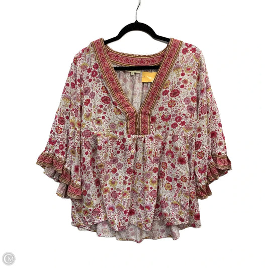 Top Short Sleeve By Cynthia Rowley In Pink, Size: 1x