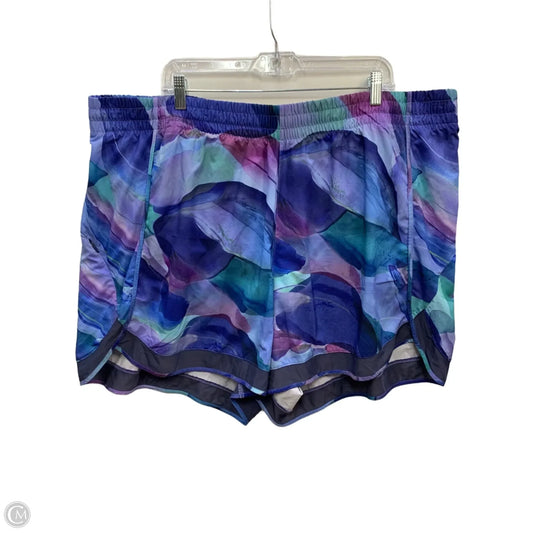 Athletic Shorts By Athleta In Blue & Purple, Size: 3x