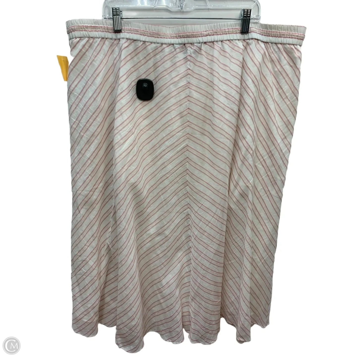 Skirt Midi By Lauren By Ralph Lauren In Pink & White, Size: 22