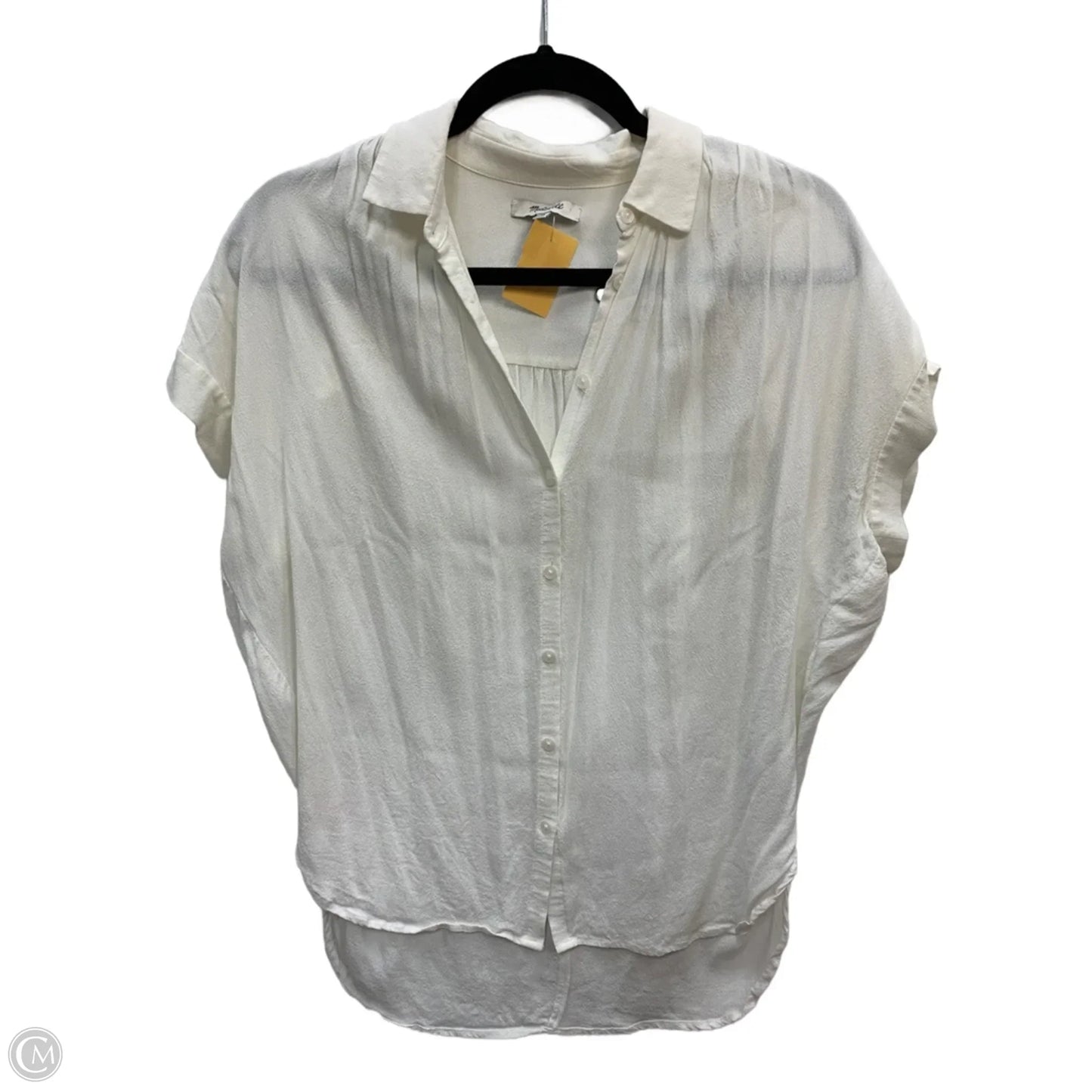Top Short Sleeve By Madewell In White, Size: Xs