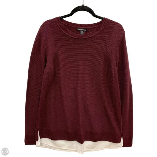 Sweater By Hilary Radley In Maroon, Size: L