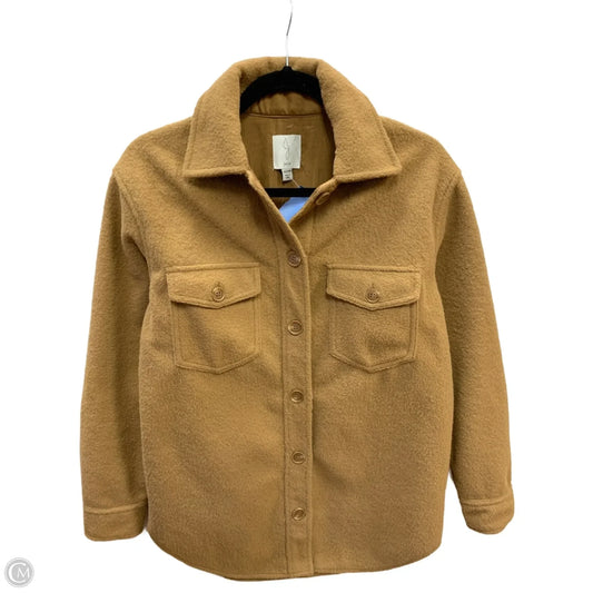 Jacket Shirt By Joie In Tan, Size: Xs